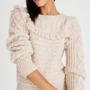 LoveShackFancy Kingston Confetti Dust Fringe Pullover Sweater